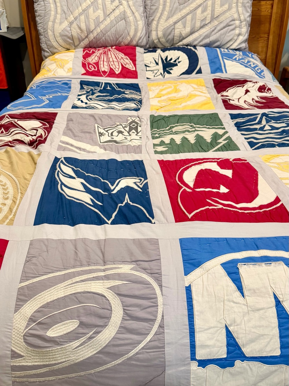 Pottery Barn Multicolor Patchwork Sports Quilt